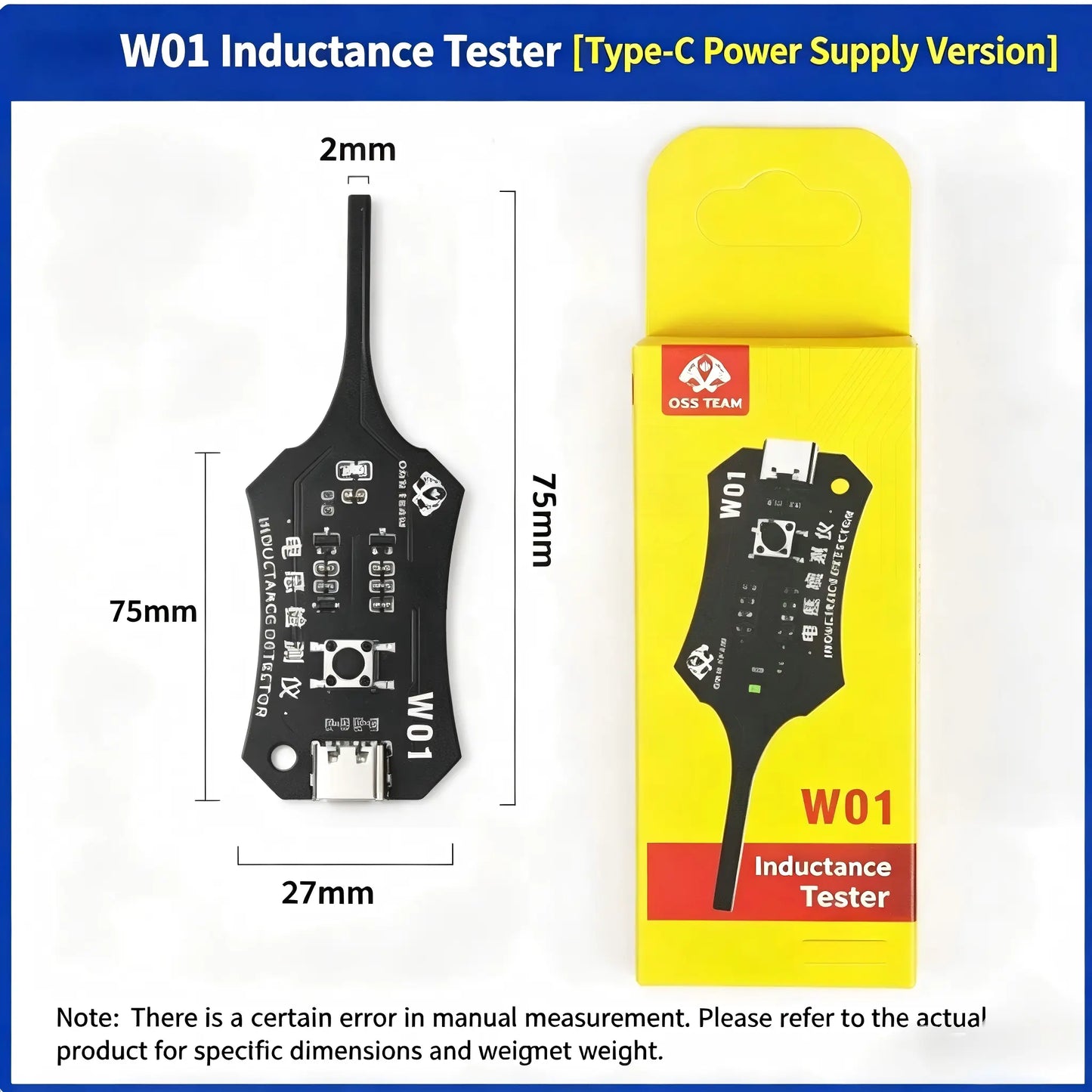 Type-C Inductor Tester Motherboard Coil Detector Electronic Circuit Board Inductance Tester