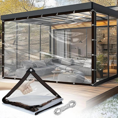 7*11FT Waterproof Clear Tarp with Grommets