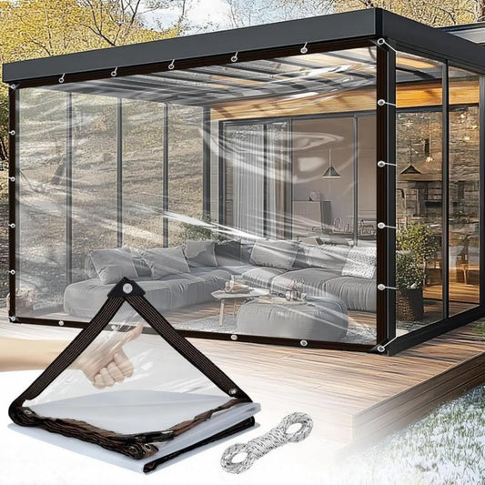 7*11FT Waterproof Clear Tarp with Grommets