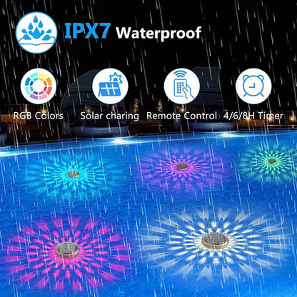 Solar Rechargeable Floating Pool Lights - Pool Lights That Float with Remote Control