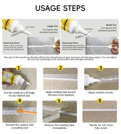 Multifunctional Waterproof Plastic Steel Mud with Scraper, Stronger Adhesion Caulking Sealant