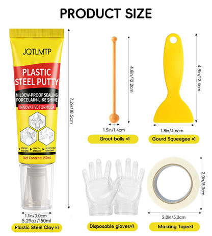 Multifunctional Waterproof Plastic Steel Mud with Scraper, Stronger Adhesion Caulking Sealant
