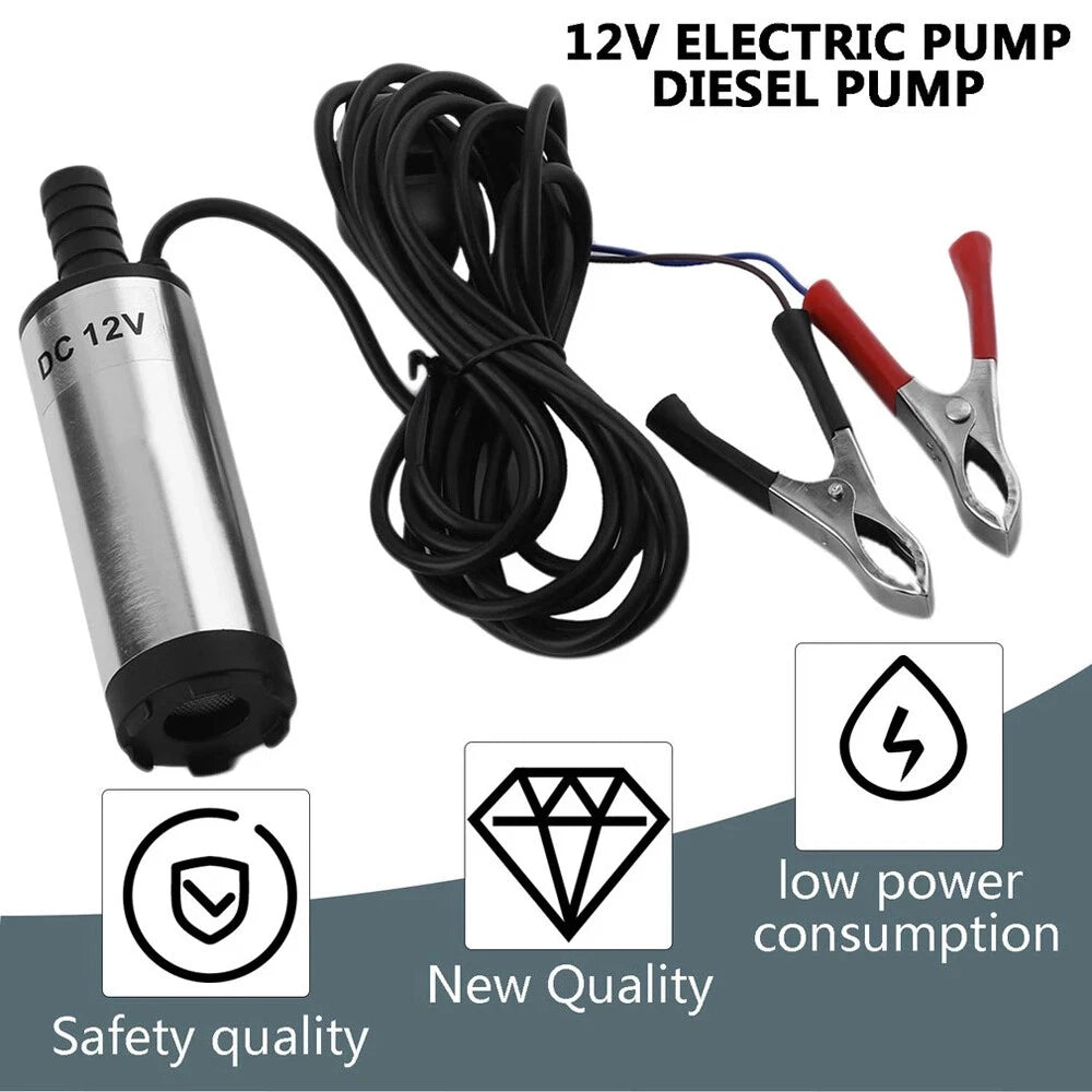 DC 12V Stainless Steel Submersible Diesel Fuel Water Oil Pump