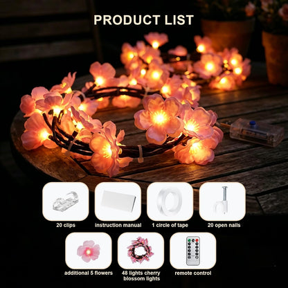 5.25 Ft 72 Lights LED Tree Branch Lights for Wall Cherry Blossom Lights
