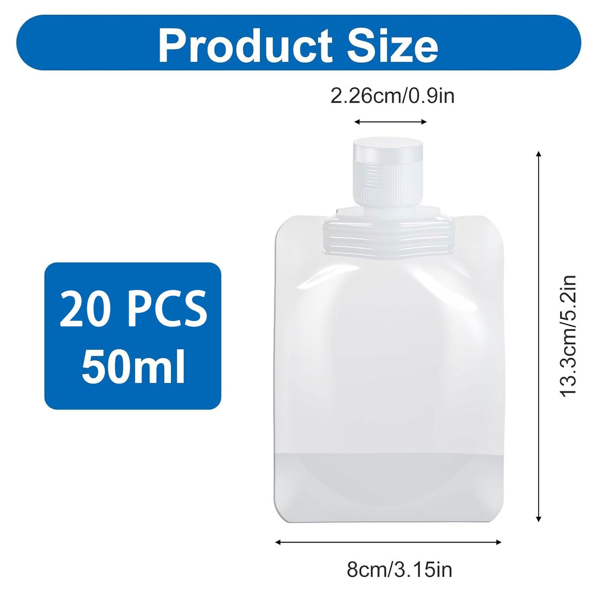 20 PCS Leak Proof Travel Fluid Makeup Packing Bag