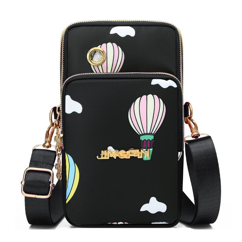 Women's 3-Compartment Waterproof Crossbody Bag / Coin & Phone Pouch