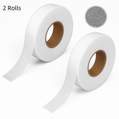 2 Rolls No-Sew Fusible Adhesive Seal Tape for Clothes & Curtains