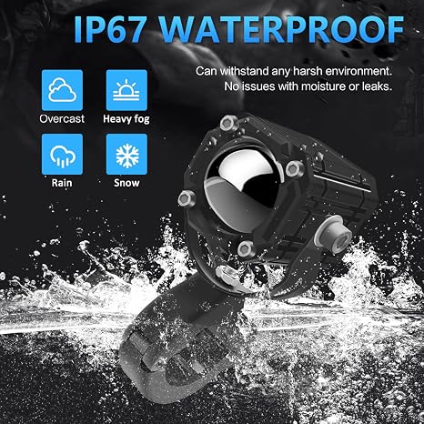 A Pair Super Bright 6000LM LED Spotlights 4 Modes 12V,FogLight Driving SignalLights