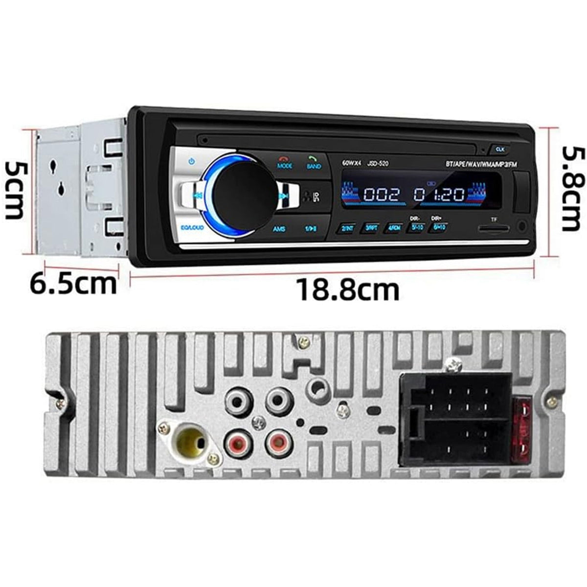 Car Radio Audio USB/SD/MP3 Player Bluetooth Receiver