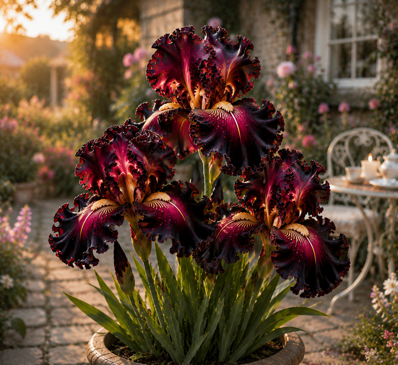 500Pcs Mix-color Premium Bearded Iris Collection Stunning Blooms ,Easy to Grow
