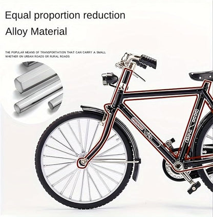 51-Piece DIY Vintage 1:10 Scale Alloy Bicycle Model Ornament