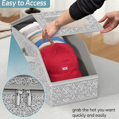 Stackable Baseball Cap Organizer,Holds Up to 12 Hats
