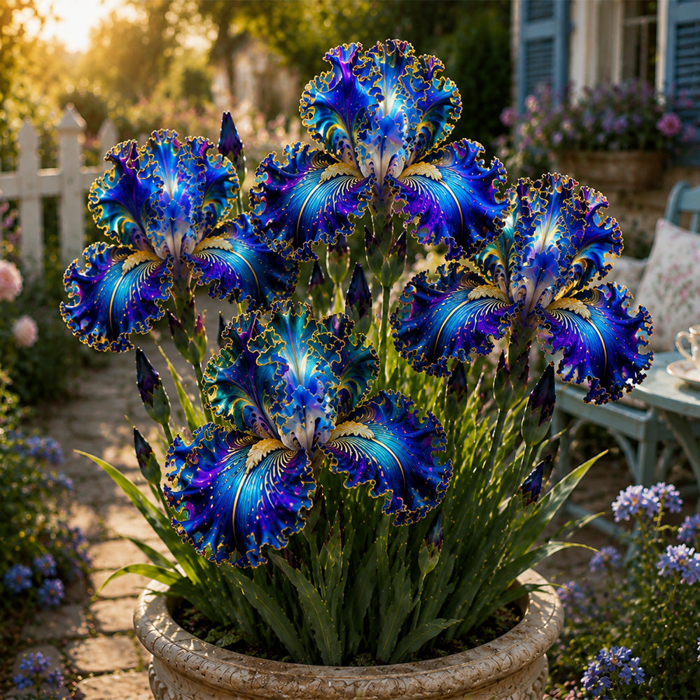 500Pcs Mix-color Premium Bearded Iris Collection Stunning Blooms ,Easy to Grow