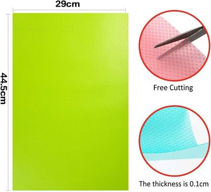 4Pcs Refrigerator Liners for Shelves Non-Adhesive Shelf or Drawer Liner