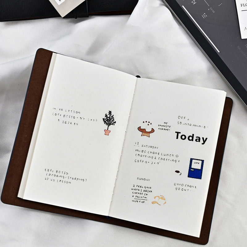 Leather Writing Journal Notebook Refillable,Handmade Travelers Notebook