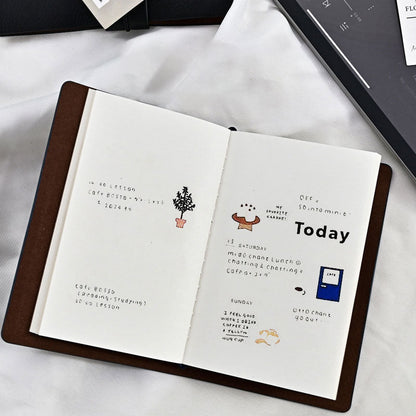 Leather Writing Journal Notebook Refillable,Handmade Travelers Notebook