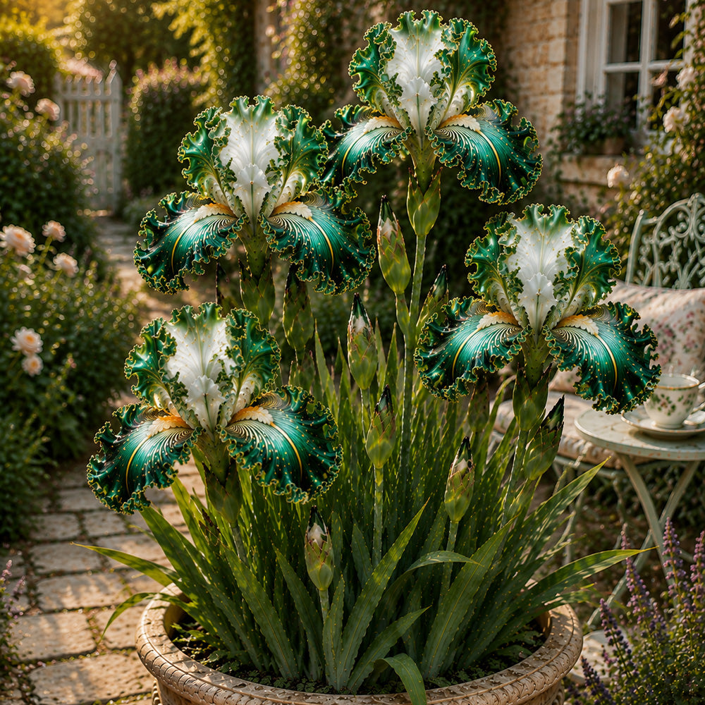 500Pcs Mix-color Premium Bearded Iris Collection Stunning Blooms ,Easy to Grow