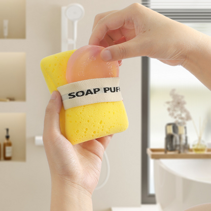3 Pcs Soft and Skin-friendly Soap Foaming Net Bath Sponge