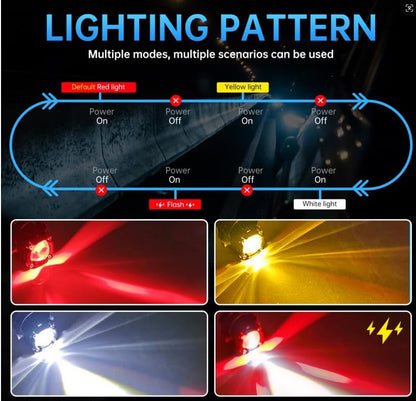 A Pair Super Bright 6000LM LED Spotlights 4 Modes 12V,FogLight Driving SignalLights