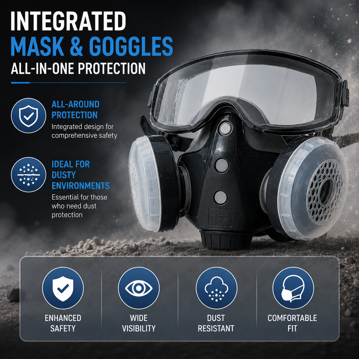 Full Face Mask for Painting & Spraying,Wide View Lens for Woodworking