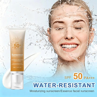 Long-lasting Waterproof Sunscreen to Prevent Sunburn and Tanning. SPF 50 PA+++