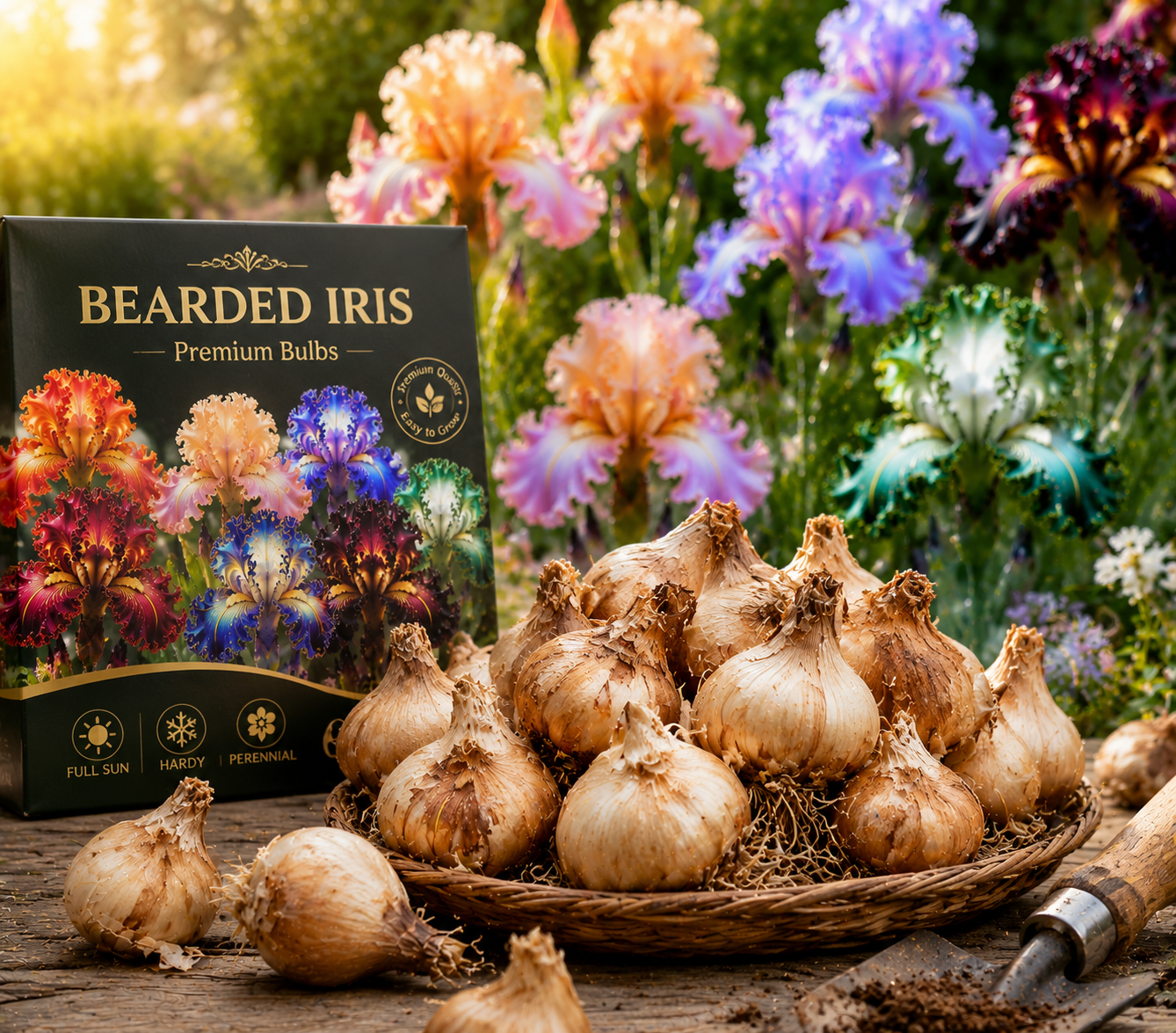 500Pcs Mix-color Premium Bearded Iris Collection Stunning Blooms ,Easy to Grow