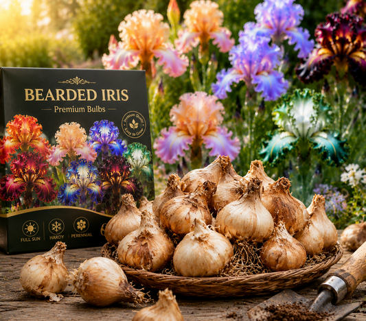 500Pcs Mix-color Premium Bearded Iris Collection Stunning Blooms ,Easy to Grow