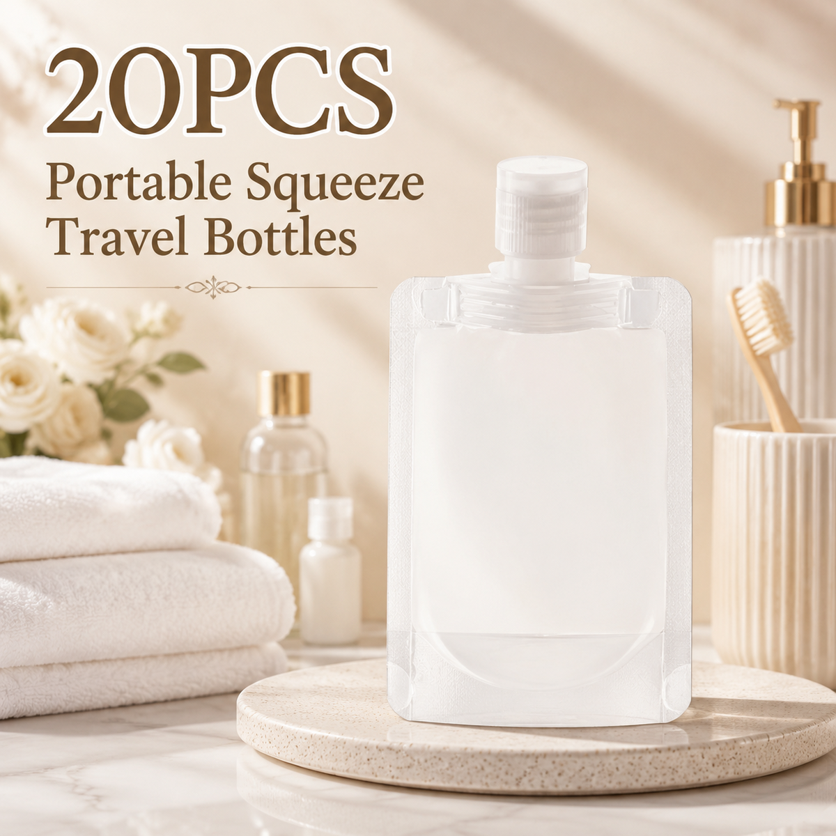 20 PCS Leak Proof Travel Fluid Makeup Packing Bag
