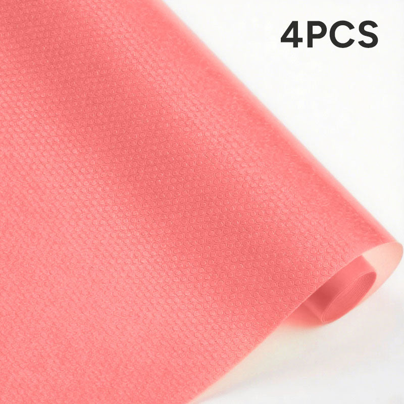 4Pcs Refrigerator Liners for Shelves Non-Adhesive Shelf or Drawer Liner