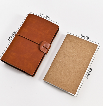 Leather Writing Journal Notebook Refillable,Handmade Travelers Notebook