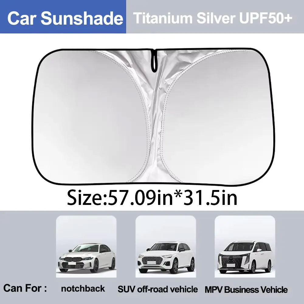 Car Windshield Sun Visor - Brand New Titanium Silver Material