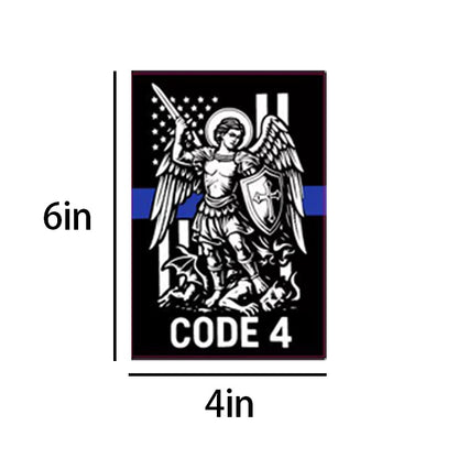 St. Michael The Archangel Code 4 Decal