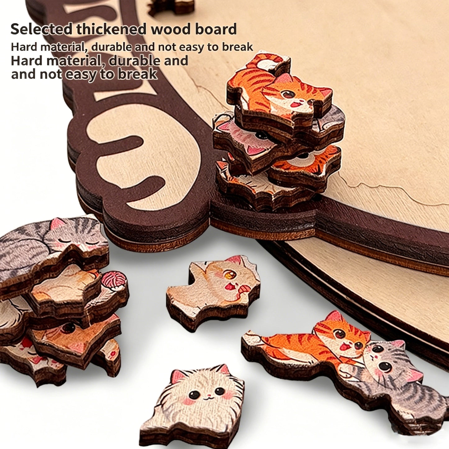 Irregular Cute Animal Wooden Puzzle With Stand