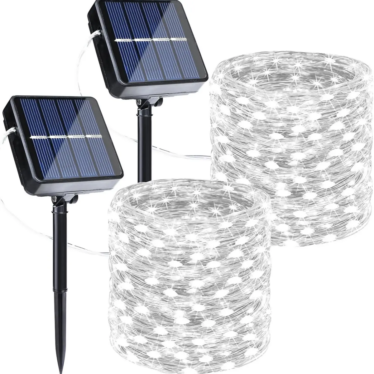 Solar Outdoor LED Waterproof String Sights 2 Packs