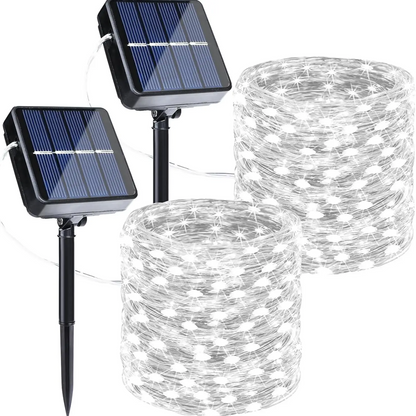 Solar Outdoor LED Waterproof String Sights 2 Packs