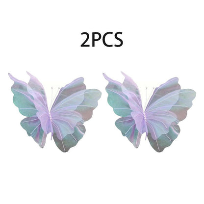 2PCS Large Gradient Butterfly Decorations
