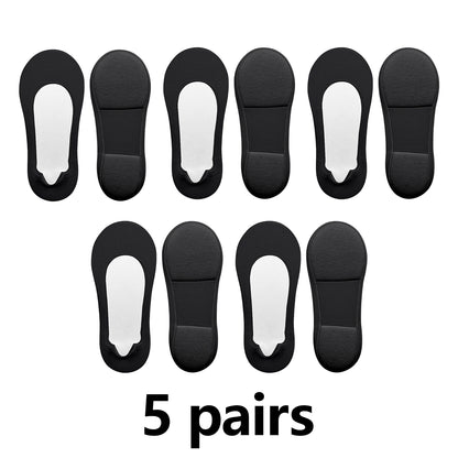 5 Pairs No Show Cushioned Socks Anti-Slip Grip Breathable Soft