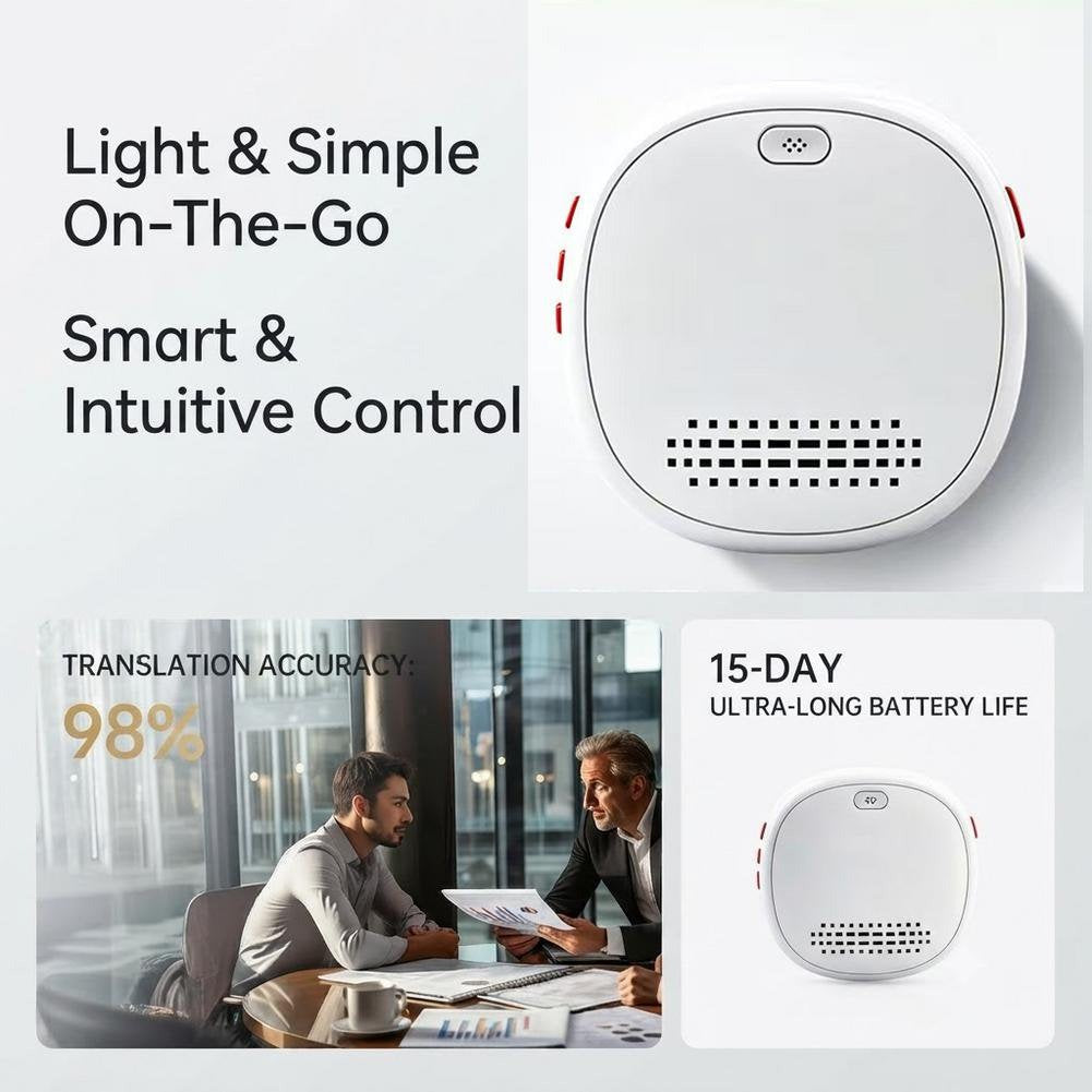 Portable Al Smart Wearable Translator, 139 Languages Real-Time Voice Translation