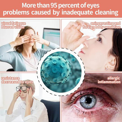 Ultrasonic Rechargeable Contact Lens Cleaner with Vanity Mirror - Portable Case for Hard & Soft Lenses