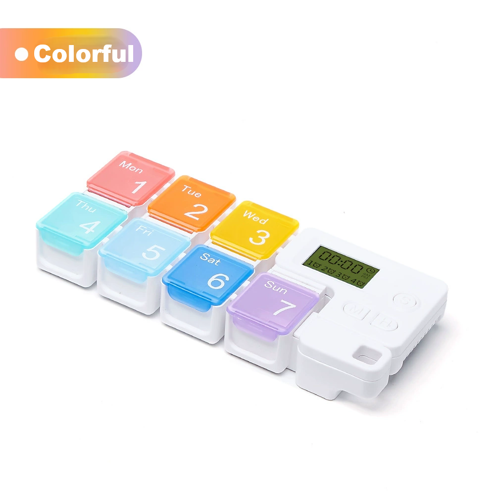 7 Days Pill Dispenser Organizer with Reminder Alarm