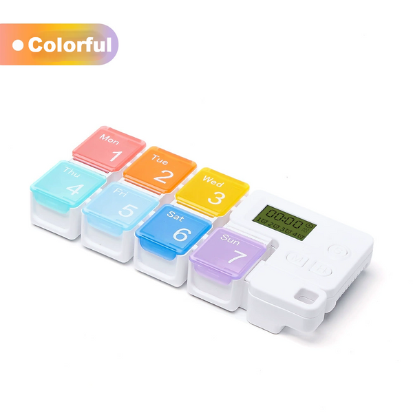 7 Days Pill Dispenser Organizer with Reminder Alarm