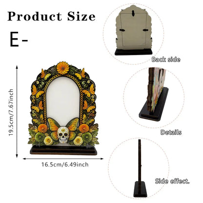 Traditional Day of the Dead Wooden Photo Frame Decor