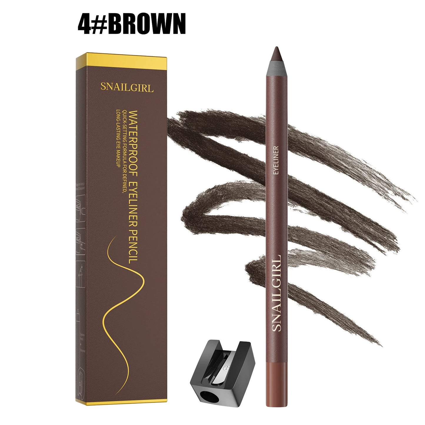 Smooth Glide Eyeliner Pencil Set - Gentle Waterproof Gel Eyeliner Pencil with Sharpener