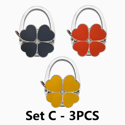 Zinc Alloy Buckle Four Leaf Clover Bag Hook - External Drip Oil Design Hanging Accessory