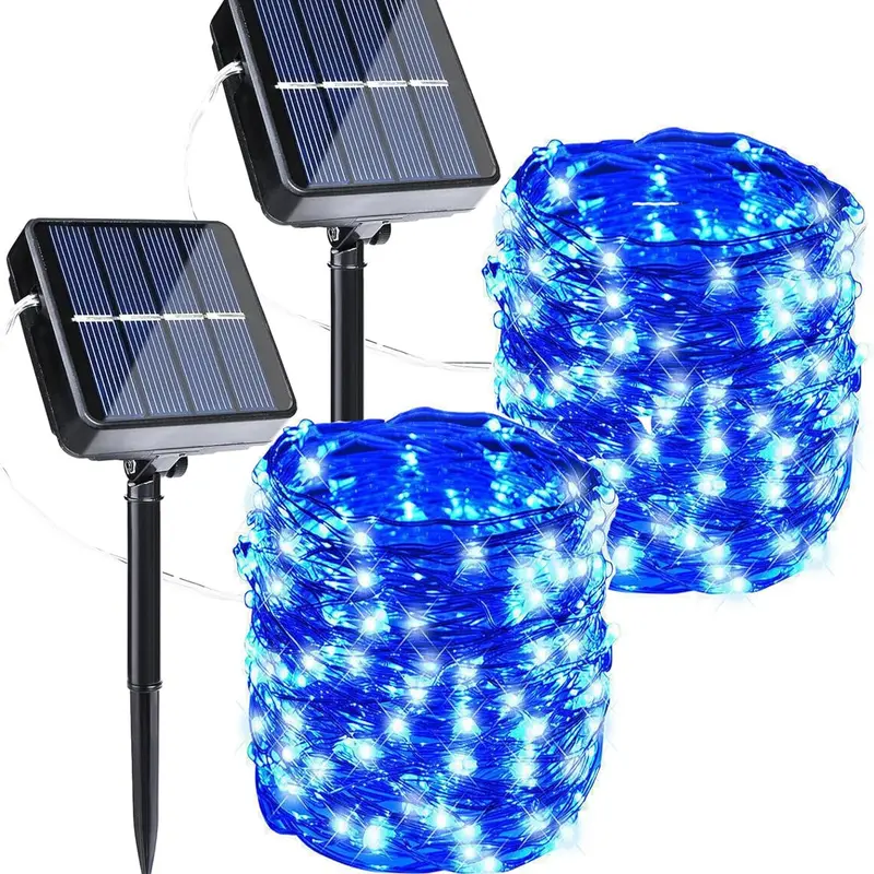 Solar Outdoor LED Waterproof String Sights 2 Packs