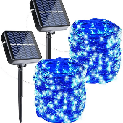 Solar Outdoor LED Waterproof String Sights 2 Packs