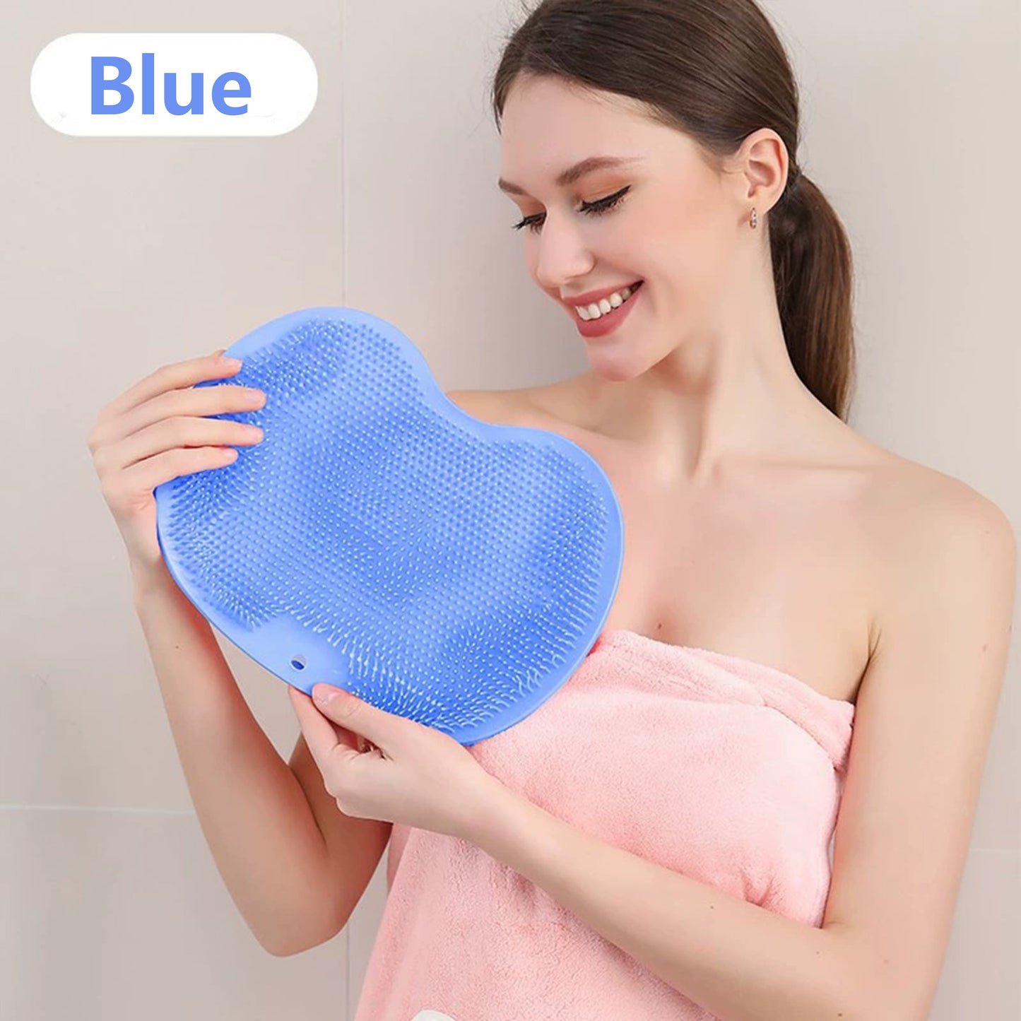 Silicone Bath Massage Cushion Brush with Suction Cups