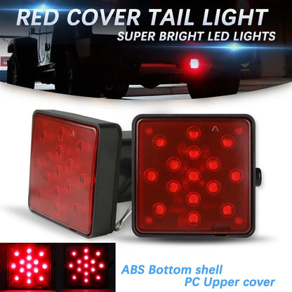 Car Led Lights 15-LED Brake Light Trailer Hitch Cover Stop Lamp Assembly
