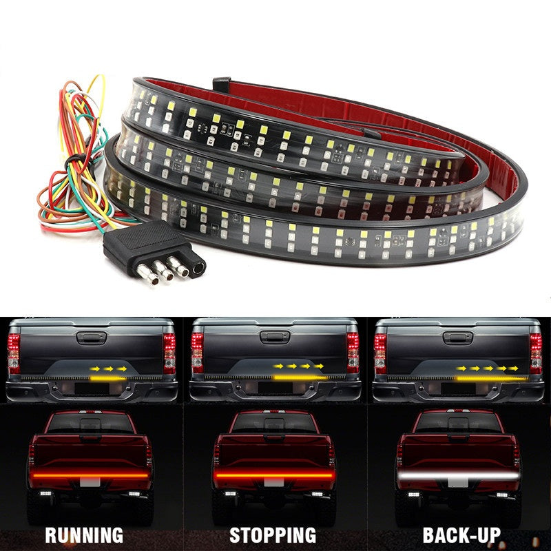 Truck Tailgate Bar 60" Triple Row 504 3-Color LED Strip
