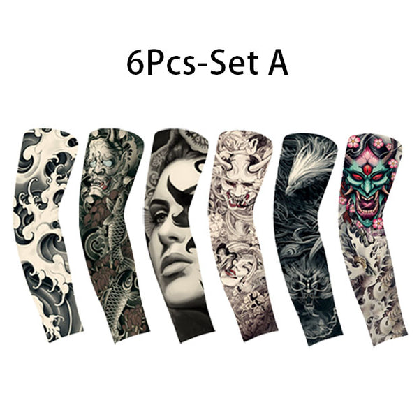 6PCS Ice Silk Tattoo Arm Sleeves